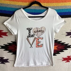 TT gear by tiny turnip San Francisco giants MLB scoop neck t shirt